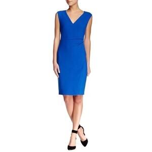 Diane Von Furstenberg Blue Sleeveless Fitted Megan Dress